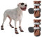 Spark Paws Wasserabweisende Hundeschuhe für mittelgroße und große Hunde, rutschfeste reflektierende Hundestiefel für Regen, Schnee, Wandern, 4er-Set - Brown, B