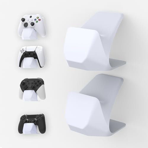 playvital 2 Porta Joystick per ps5/4,Supporto Controller Stand Base da Tavolo per Xbox Series X/S,Gaming Accessori per Switch Pro Joypad-Bianco
