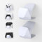 playvital 2 Porta Joystick per ps5/4,Supporto Controller Stand Base da Tavolo per Xbox Series X/S,Gaming Accessori per Switch Pro Joypad-Bianco