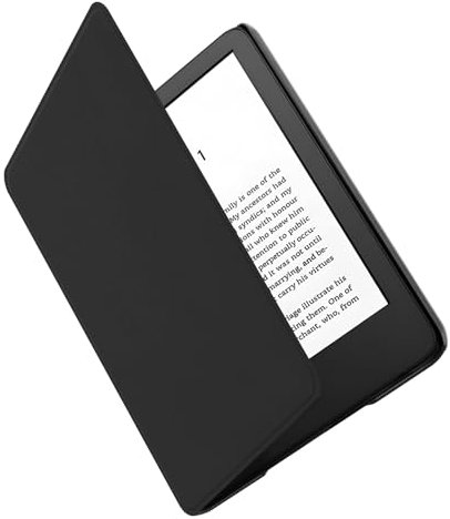 AXFEE Case for 7 Kindle Paperwhite (12th Generation-2024), Lightweight PU Leather Smart Cover with Auto Wake and Sleep, Ultra-Thin Protective Case for Kindle Colorsoft Signature Edition, Black