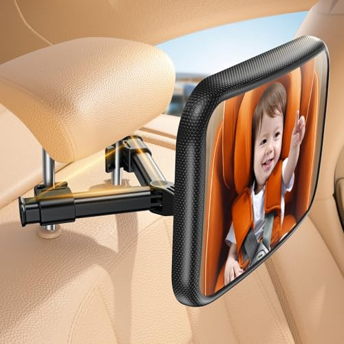 Lamicall Espejo Coche Bebé - [2025 Gancho Triangular]