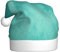 peiyeety Weihnachtsmütze mit türkis-blauem Aufdruck, Weihnachtsmannmütze, Weihnachtsmütze für Erwachsene, Dicke Weihnachtsmannmütze für Weihnachten und Neujahr