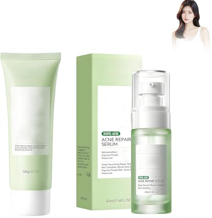 Eazerom 09 Crema Viso + Siero con Acido Salicilico, Crema per Brufoli contro le Arrossamenti, Rimuovi Macchie Scure per il Viso, Siero Antiacne per Pelle a Tendenza Acneica, Lotion Asciugante
