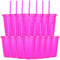 Yisituo Lot de 15 gobelets réutilisables en plastique de 480 ml avec couvercle et paille pour boissons froides, café glacé, voyage et smoothies (rose)