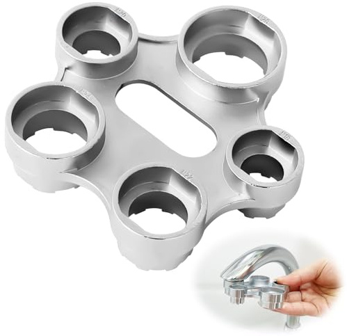 Wasserhahn Schlüssel, 10-in-1 Luftsprudler Montageschlüssel, Universal | Robuste Zinklegierung Für Strahlregler Und Siebe, Passend Für M16/M18/M20/M22/M24/M28, Für Reparatur Und Austausch