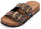 JOMIX Mules Femmes Compensées Plateforme Pantoufles été Bohème Sandales Femme Chaussons Confortables pour Piscine Plage Mer (Noir, 36)
