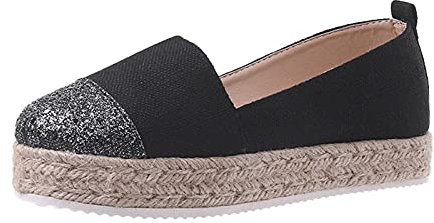AIchenYW Sandaletten Damen Espadrilles Riemchensandalen Farb-Damen-Schuhe Damen Espadrilles mit Plateau Bast Profilsohle
