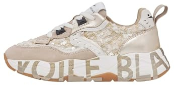 VOILE BLANCHE Sneakers aus Veloursleder und Stoff, Beige-Platin 38