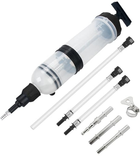 1500 ML Ölpumpe Handpumpe Benzin Absaugpumpe Fluid Extractor Flüssigkeitsabsauger ölwechsel Spritze für Getriebeöl Motoröl Hinterachsöl Kühlflüssigkeit Bremsflüssigkeit Ölabsauger Umfüllpumpe