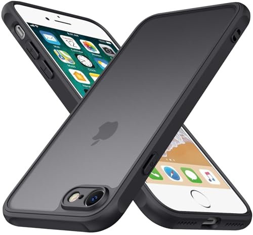 Yisica Matte Case for iPhone SE Case (2022/2020), 4.7-Inch, Shockproof Drop Protection Anti-Fingerprint, Frosted Translucent Back Phone Cover for iPhone SE 3/2 (2022/2020)/8/7