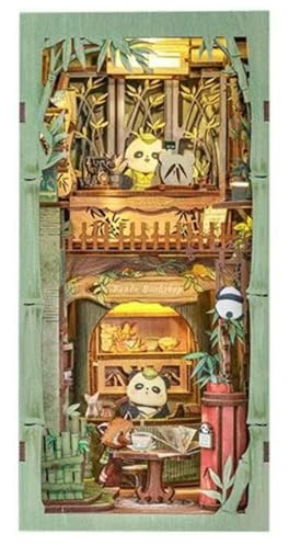 TRACYE Kit Angolo Libri Puzzle 3D in Legno, Costruzione in Legno per Adulti da Costruire,Potenziare creatività Giochi Logica,Natale Ideale Regalo