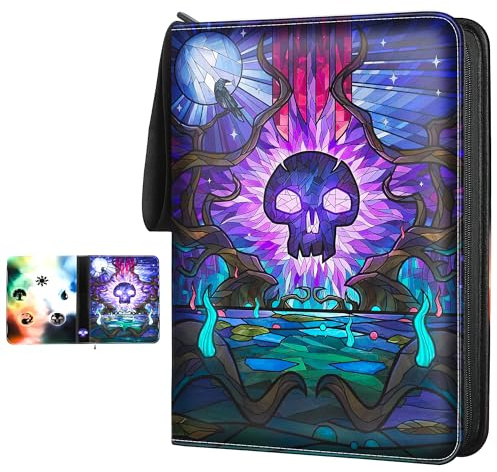 TCGUARD Sammelkarten Album für MTG, für 900 Karten, MTG Binder für Standardkarten, Karten Sammelalbum für YGO/PTCG Spielkarten für Kinder Violett