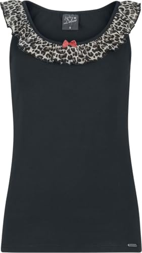 Pussy Deluxe Leo Flounce Tank Top Frauen Top Multicolor Rockabilly