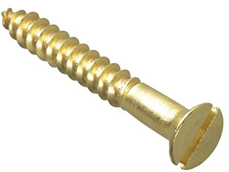 ForgePack Wood Screws - Solid Brass | 1 1/2 x 10 | Solid Brass | Pack 8