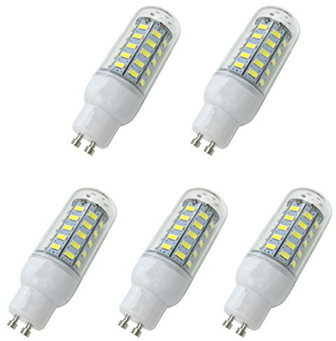 Aoxdi 5 Stück LED Strahler Leuchtmittel GU10 Sockel 7 Watt, Kaltweiß, 48 SMD 5730 LED GU10 Lampe Energiesparlampe 7W, AC220-240V