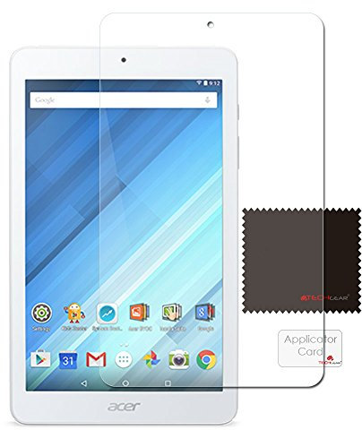 TECHGEAR Screen Protector for Acer Iconia One 8 with Model B1-850 - Clear Lcd Screen Protector Guard Cover With Screen Cleaning Cloth & Application Card