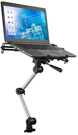 Mount-It! Laptop Vehicle Mount, No-Drill Computer Seat Mount, Full Motion Adjustable Design For Auto, Truck, Car, Van Use