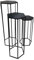 HOME DECO FACTORY, Lot de 3 Tables Gigognes Hautes, en Métal Noir, 60x30x26 cm, Forme Hexagonale, Style Contemporain, 3 Dimensions différentes, Sellette Console Décorative