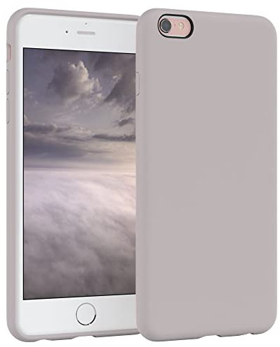 EAZY CASE Premium Silikon Handyhülle kompatibel mit iPhone 6 / 6S, Slimcover mit Kameraschutz und Innenfutter, Silikonhülle, Schutzhülle, Bumper, Handy Case, Hülle, Softcase, Rosa Braun