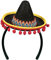Boland 54423 - Haarreif Sombrero, Kopfschmuck, Hut, Minihut mit Pompons, Mexiko, Kostüm, Verkleidung, Mottoparty, Karneval