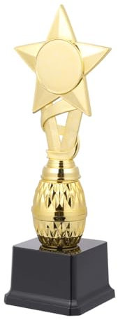 NUOBESTY Gold-Trophäe aus Kunststoff, Stern-Award, Gewinner-Auszeichnung, Trophäen für Partys, Feiern, Wertschätzung, Sport, akademische Auszeichnungen, Kinder, Gastgeschenke, Geschenke, 29 cm