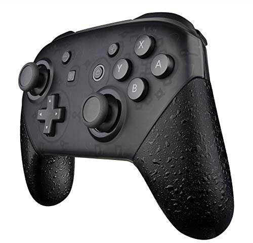 eXtremeRate Griffe Gehäuse für Nintendo Switch Pro, Textur Hülle DIY-Ersatz Griffteil Case Cover Zubehör Set für Nintendo Switch Pro Controller(Texturiertes Schwarz)