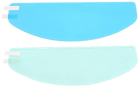 Motoforti 2-Pack,Motorradhelm Anti-Beschlag-Folie Motorradhelm Regenschutz Antibeschlag Folie Universal Schutzfolie Aufkleber 8,8 x 24,5cm