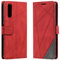 Vankii Kompatibel mit Sony Xperia 10 II Hülle, Flip Wallet Handyhülle PU Leder Brieftasche Tasche Case Stoßfeste Schutzhülle [Kartenschlitzen] [Magnetverschluss] [Standfunktion] (Rot)