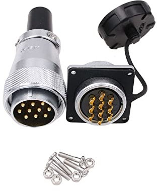 Eonvic WEIPU WS28 Connettore impermeabile IP67 metallo maschio femmina presa quadrata montaggio a pannello connettore cavo aviazione (10 pin)