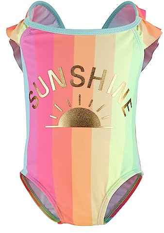 TIZAX Maillot de Bain Bébé Fille Maillot Anti UV Une Pièce Enfant Fille Bikini pour Plage/Piscine/Natation Multicolore 3-4 Ans