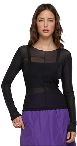 Urban Classics Damen Ladies Exposed Seam Mesh Longsleeve