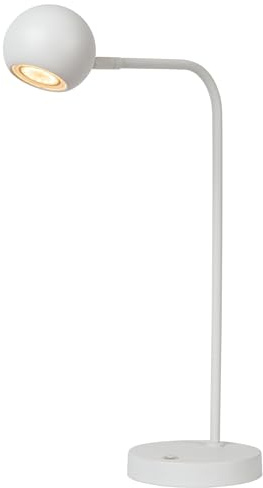 LUCIDE COMET - wiederaufladbare Schreibtischlampe - Akku/Batterie - LED 3 StepDim - 1x3W 2700K - Weiß