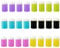Finger Painting Sponge Set, 24 pieces Finger Sponges, Finger Sponge Dabbers, Kids Finger Painting Tools, for Kids Arts and Crafts, multicolor, black, yellow, violet, pink, blue, green