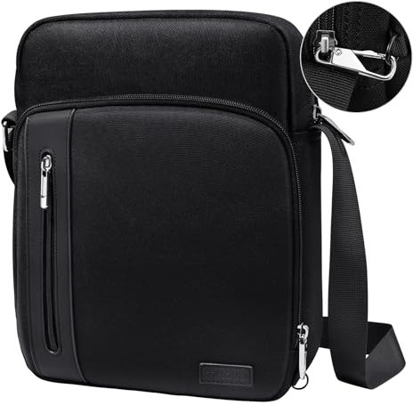 TiMOVO 11 Pollici Custodia per Tablet, Borsa Antifurto per Tablet con Tracolla per iPad 10° Gen. 10.9, iPad 9°/8°/7° Gen. 10.2, iPad Air 11/Air 5°/4° Gen. 10.9, Galaxy Tab A9+/A9 Plus 11, Nero