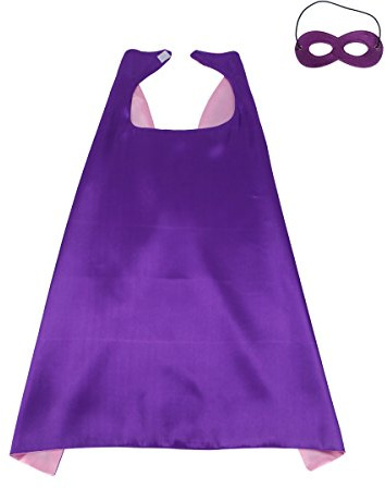 TOPWAYS® Kinder Superhero Cape Maske Party Kostüme, Superhero Thema Maske Cosplay Doppelseitige Umhänge Verkleiden Party Zubehör Für Jungen und Mädchen