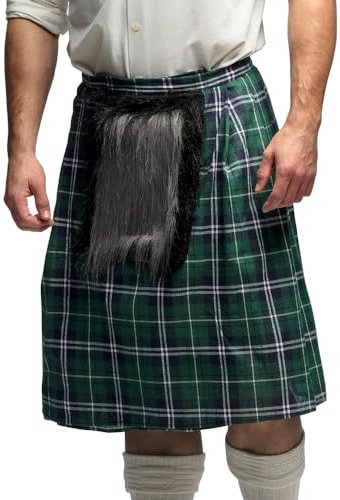 Boland Jupe écossaise pour adulte, kilt pour costume de carnaval, fête à thème, Halloween ou carnaval, costume écossais