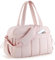 BAGSMART Puffer Reisetasche, Sporttasche Damen 24L Weekender Wasserabweisend Travel Bag Handgepäck Gym Bag Kliniktasche Geburt Krankenhaustasche mit PVC Nasse Tasche für Fitness, Sauna, Rosa