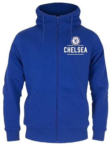 Chelsea Official Football Gift Mens Fleece Zip Hoody Royal Small