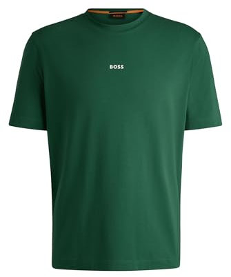BOSS Mens TChup Logo-Print T-Shirt in Stretch Cotton