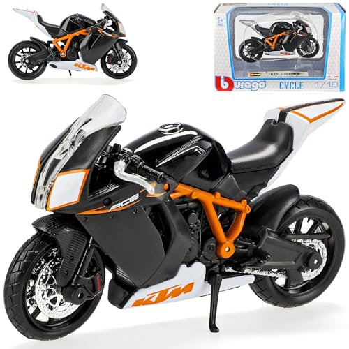 Generisch K*T*M 1190 Rc8 Rc 8 R Schwarz Weiss Orange 1/18 Burago Burago Modellmotorrad Modell Motorrad