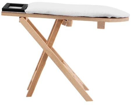 ifundom Poupée De Poupée De Poupée À Repasser en Empilement Miniature Mini-Repose-repasage Table pour Mini-Maison De Repose-Table pour Artisanat Et Mini Bureau De Repassage Décoratif