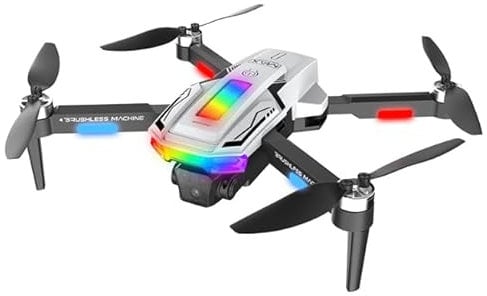 Euakee Drone avec Caméra 4K, Moteur Sans Balais, 360°Flips, WiFi, Décollage/Atterrissage une Touche, Mode Sans Tête, Vol Trajectoire, Cadeau et Jouet pour Garçons et Débutants, 2 Batteries