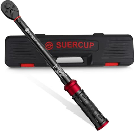 SUERCUP 1/2 Zoll 20-220NM Drehmomentschlüssel, Auto & Motorrad | ±3% Fehlergenauigkeit,72-Zahn Klick Drehmomentschlüssel für Fahrrad, Moto, Auto und LKW, NKW