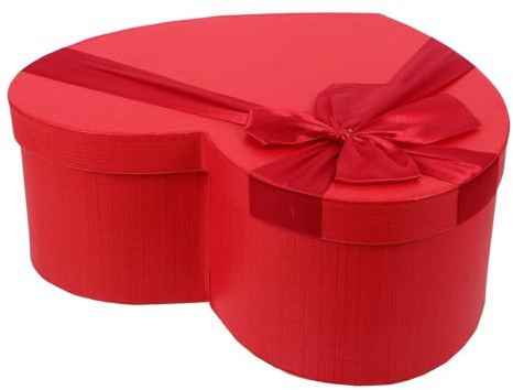 Abaodam Herzförmige Geschenkbox aus Stabilem Papier Mittlere Romantische Verpackung für Valentinstag Pralinen Blumen für Liebhaber Elegante Geschenkverpackung