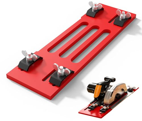 Adjustable Cutting Machine Base Guide, Circular Sawing Guide Rails, Woodworking Quick Positioning Guide Bracket, Plate Aluminum Alloy/Plastic Guide(Aluminum Alloy Version)