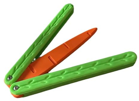 Thonlai Cuchillo de Zanahoria, Juguete Plegable con Cuchillo de Gravedad con Impresión 3D con Diseño Luminoso para Aliviar el Estrés, Juego Familiar, Fiesta, Regalo de Viaje
