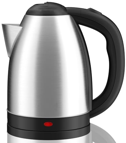 Hervidor INOX Eléctrico 1,7L – 1500W – Acero Inoxidable – Base 360° – Sistema de Seguridad Múltiple