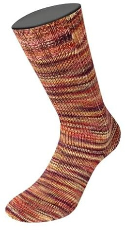 LANA GROSSA Vintage Socks Multi | Sockengarn mit Merinowolle und mit Ton in Ton Farbeffekt | Handstrickgarn aus 75% Schurwolle & 25% Polyamid | 100g Wolle zum Stricken & Häkeln | 400m Garn FB 4143