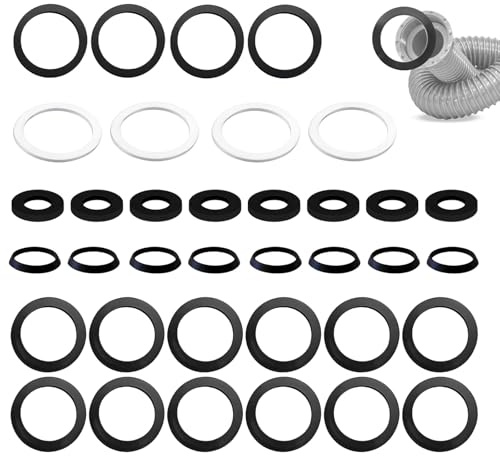 36 Stück Dichtung Waschbecken Ablauf Set, Siphon Dichtung Flachdichtung Abflussrohr,Dichtungsringe Spülbecken Küche,Abflussdichtungring für Entleerungsventile, Badewannen,Küchenspüle