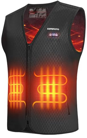 KEMIMOTO Heated Vest for Men, USB Heated Gilet, Battery Not Included